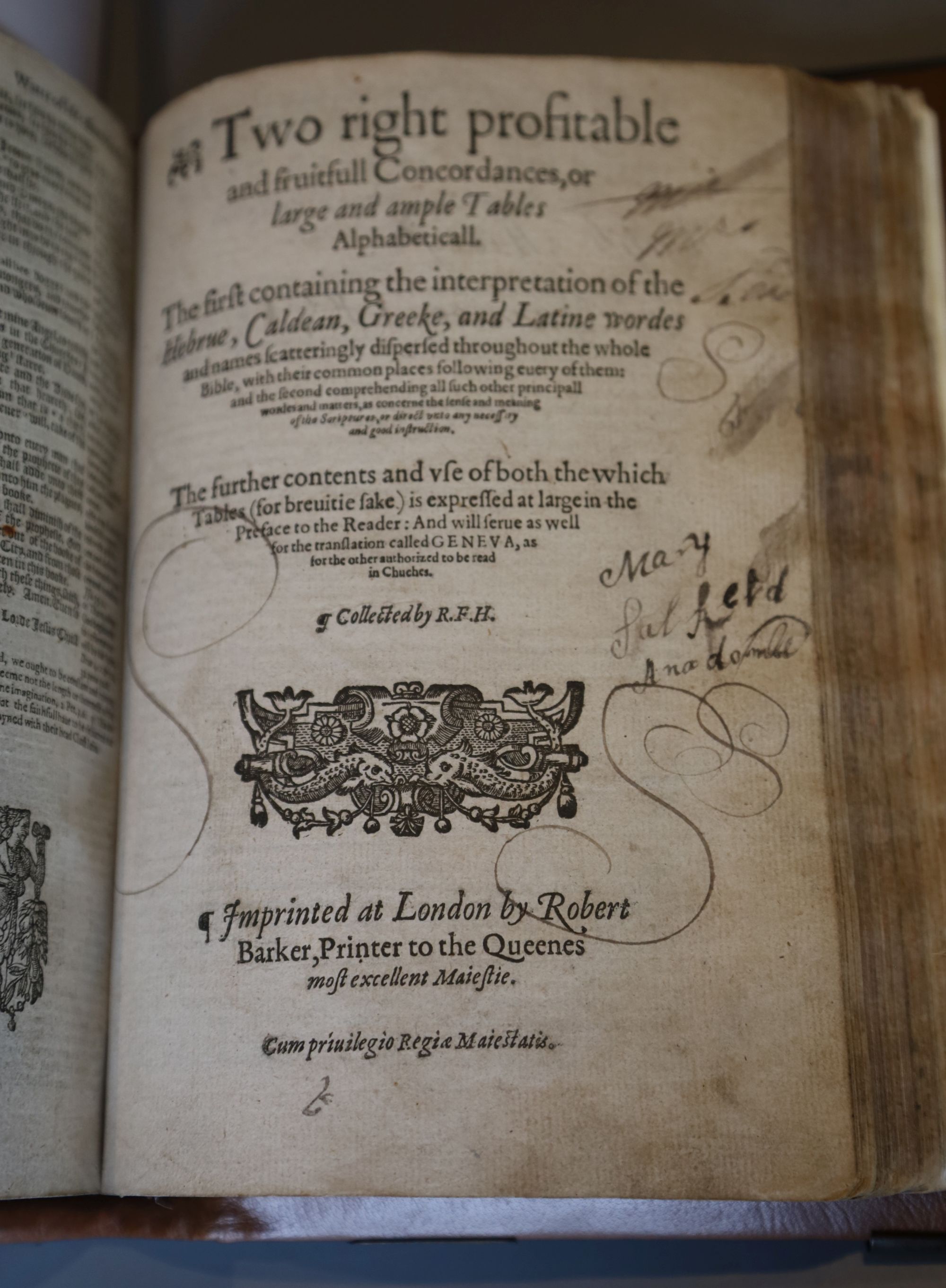 Bible in English - Bible, Robert Barker, London 1610, lacking general title page, page To the Christian Reader, lacking bottom third